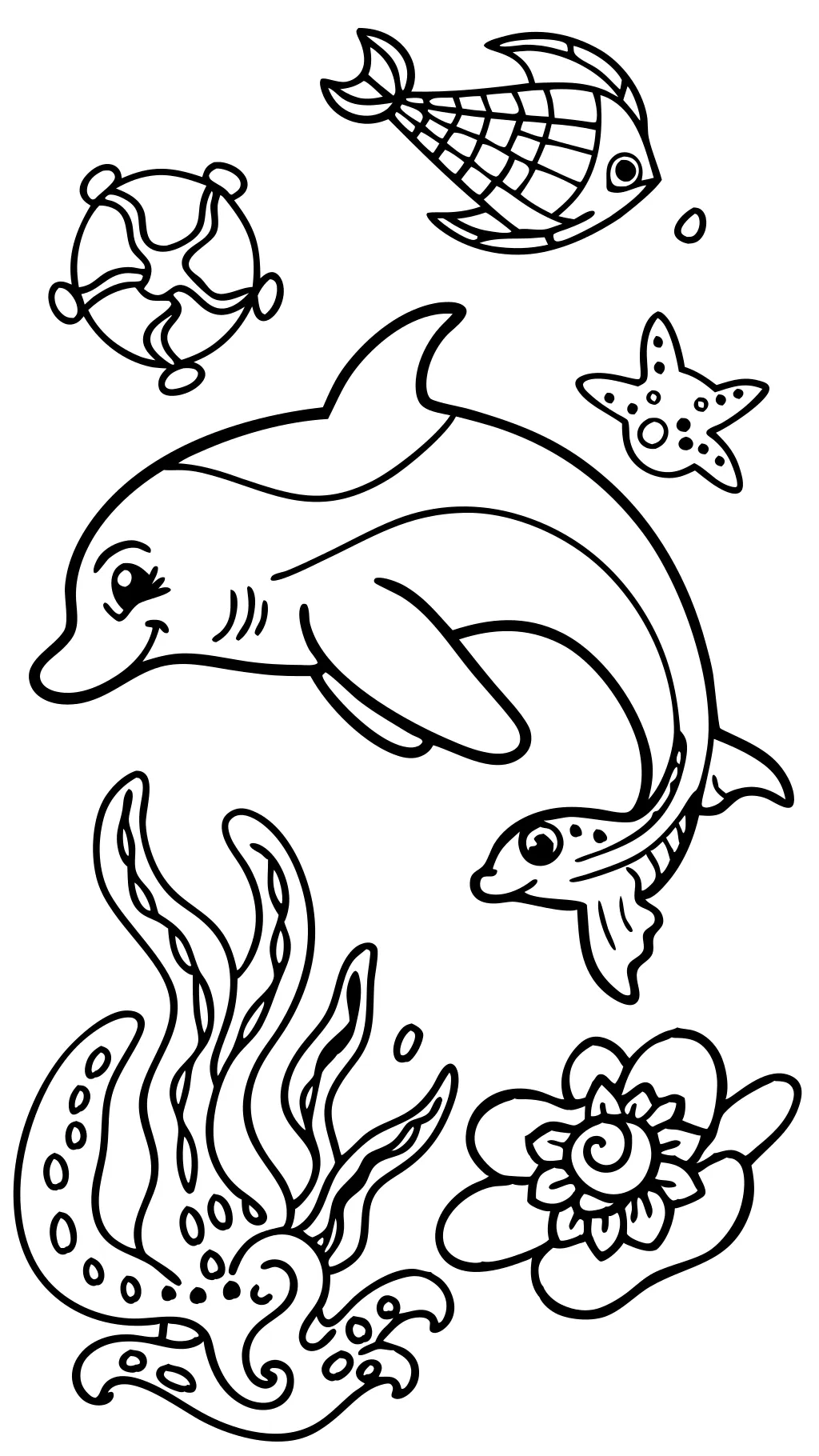 ocean animal coloring page